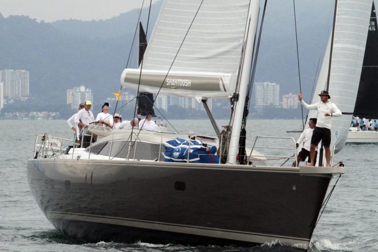 Shatoosh crosses the finish line first in the Penang passage race